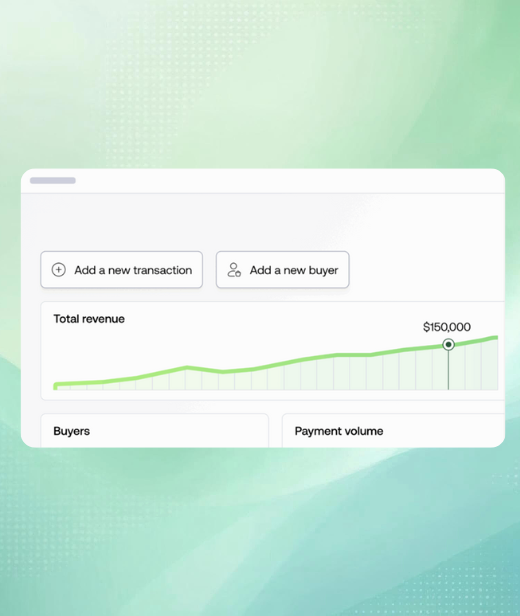 Merchant dashboard interface